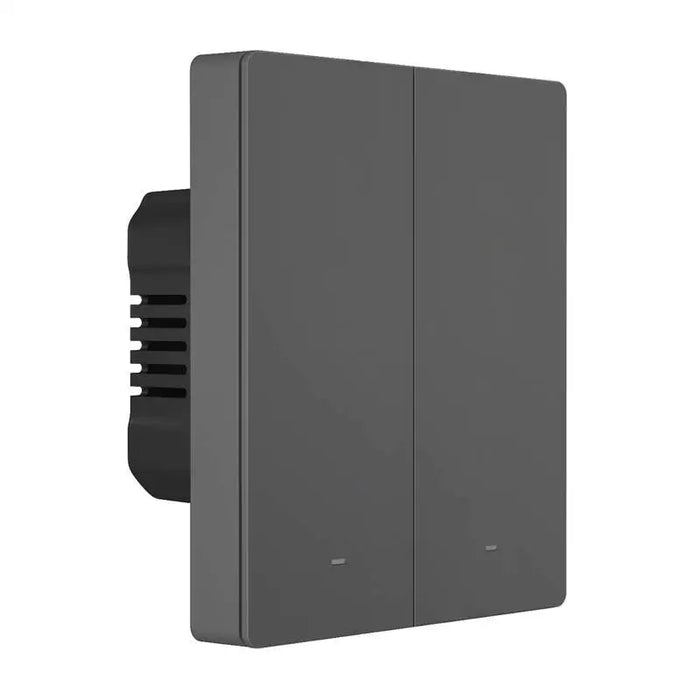 Smart WiFi wall switch SONOFF M5-2C-80 (2-channel for frame graphite) - Switches<<<Control devices<<<Smart