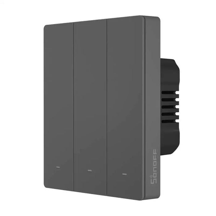 Smart WiFi wall switch SONOFF M5-3C-80 (3-channel for frame graphite) - Switches<<<Control devices<<<Smart