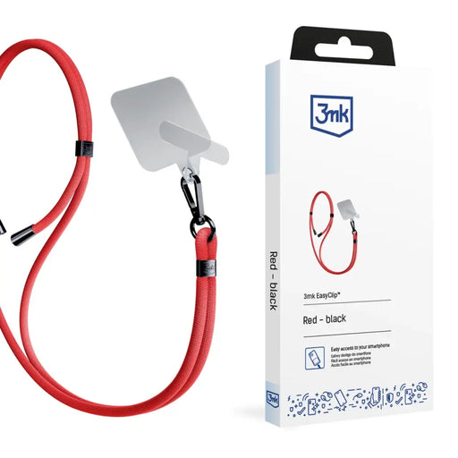 Smartphone Lanyard 3mk EasyClip - Red - *Temporary category<<<HurtelXML