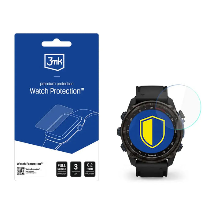 Smartwatch Screen Protector Glass 3mk Watch Protection FlexibleGlass for Garmin Descent Mk3i (51mm) - Cell phone