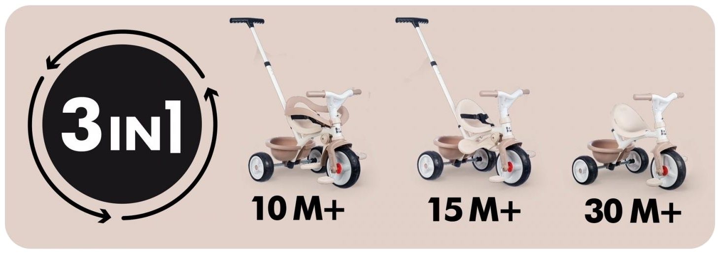 Tricycle Smoby Be Move Confort Beige