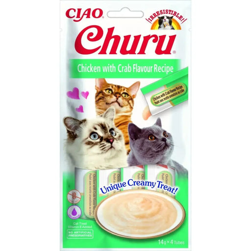 Snack for Cats Inaba Churu 4 x 14 g Crab Chicken - Хранене на домашни любимци<<<Домашни Животни<<<Дом