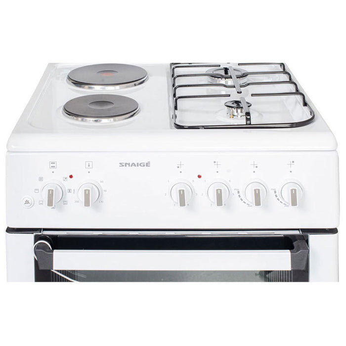 Combined stove SNAIGE FF 6223MBZW A, 2 GAS AND 2 ELECTRIC