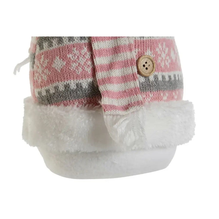 Snow Doll DKD Home Decor White Brown Pink 30 x 16 x 33 cm (2 Units) - Коледни украси<<<Декорация и Осветление<<<Дом