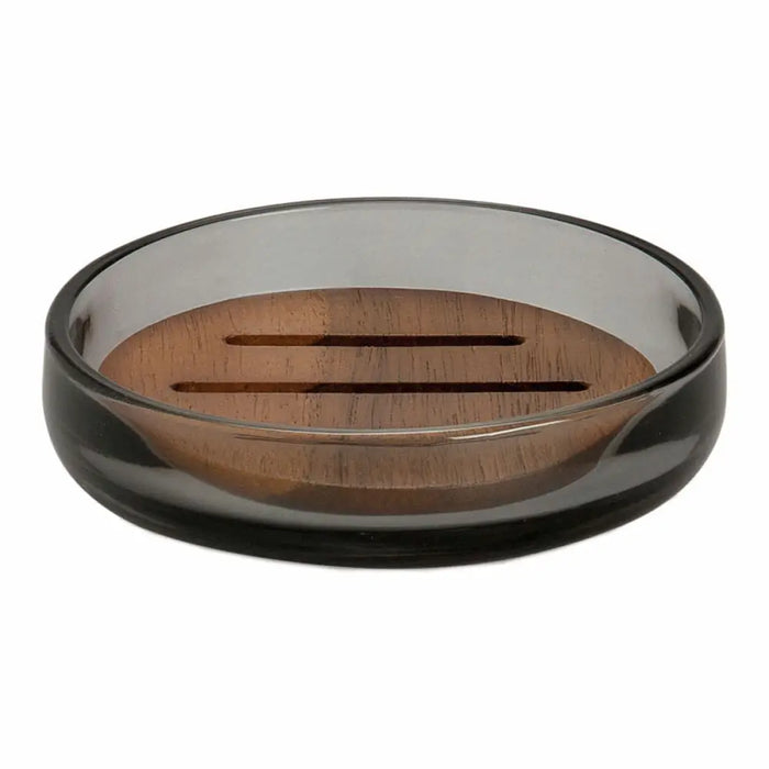 Soap dish Andrea House ba73071 Grey Crystal Acacia - Баня<<<Дом Градина<<<BigBuy&&&Аксесоари и кранчета<<<Баня<<<Дом
