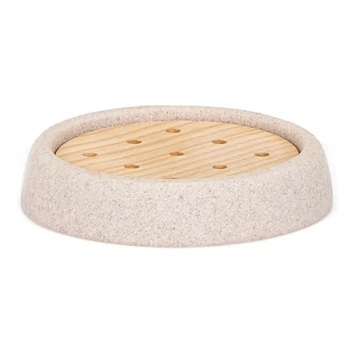 Soap dish Andrea House Fresno Sandstone (Ø 10,5 x 2 cm) - Баня<<<Дом Градина<<<BigBuy&&&Аксесоари и