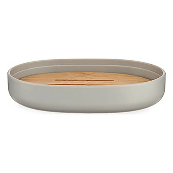 Soap dish Berilo Brown Grey Bamboo polypropylene 9,5 x 2,5 x 13 cm 13 x 2,5 x 9,5 cm (6 Units) - Баня<<<Дом