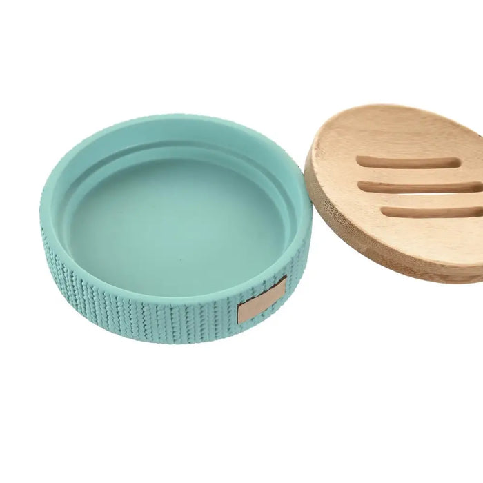 Soap dish DKD Home Decor 11 x 11 x 2,5 cm Cement Green - Баня<<<Дом Градина<<<BigBuy&&&Аксесоари и