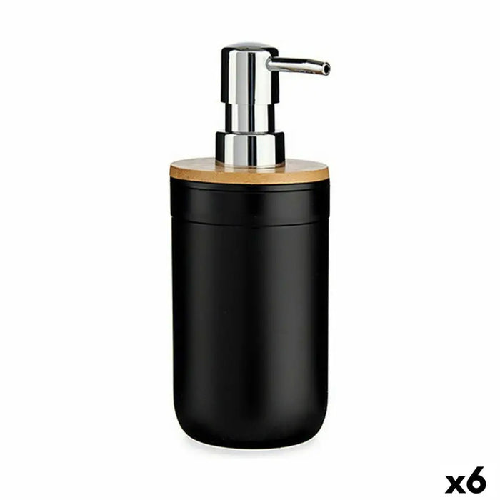 Soap Dispenser Berilo Black Bamboo polypropylene 350 ml 8 x 17 x 9 cm 9 x 17 x 8 cm (6 Units) - Баня<<<Дом