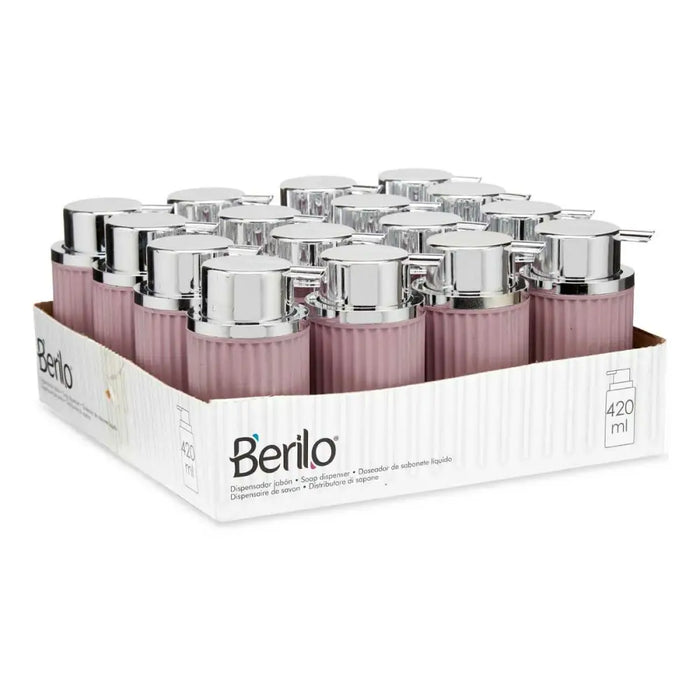 Soap Dispenser Berilo Pink Plastic 420 ml 7 x 14,5 x 8,5 cm (16 Units) - Баня<<<Дом Градина<<<BigBuy&&&Аксесоари и