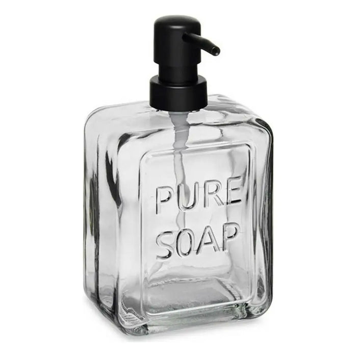 Soap Dispenser Berilo Pure Soap Black Crystal Plastic 570 ml 10 x 18 x 6 cm (6 Units) - Баня<<<Дом
