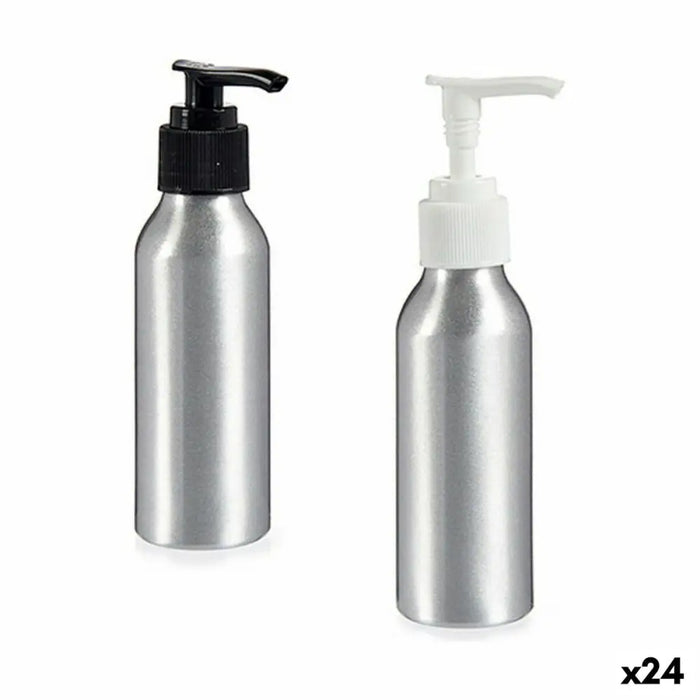 Soap Dispenser Berilo Silver Aluminium polypropylene 100 ml 4 x 13 x 5 cm 5 x 13 x 4 cm (24 Units) - Баня<<<Дом