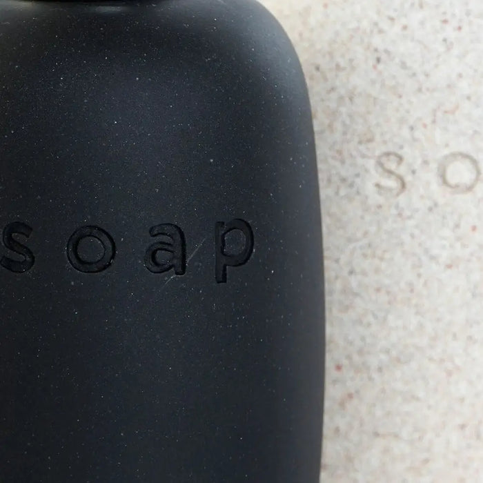 Soap Dispenser DKD Home Decor PVC Stoneware Scandinavian 8 x 8 x 18 cm (2 Units) - Баня<<<Дом