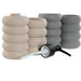 Soap Dispenser Home ESPRIT Black Grey Cream ABS Dolomite 7 x 7 x 17,5 cm (2 Units) - Баня<<<Дом