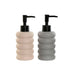 Soap Dispenser Home ESPRIT Black Grey Cream ABS Dolomite 7 x 7 x 17,5 cm (2 Units) - Баня<<<Дом