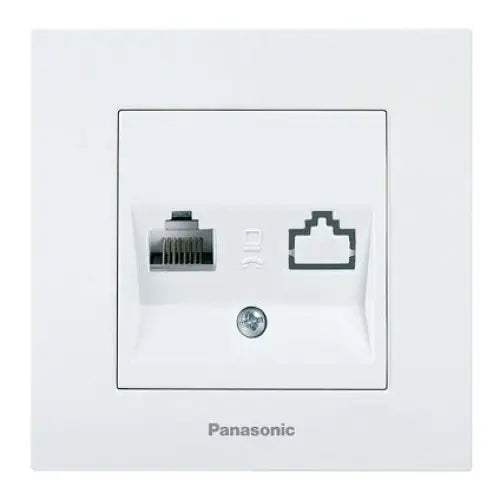 SOCKET PC RJ45 CAT5E PANASONIC WHITE Karre+ - Ключове и контакти<<<Електроматериали<<<Praktiker&&&Ключове и