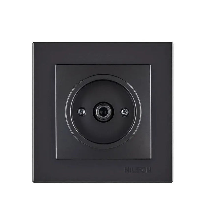 SOCKET TV END BLACK NILSON ALEGRA - Ключове и контакти<<<Електроматериали<<<Praktiker&&&Ключове и