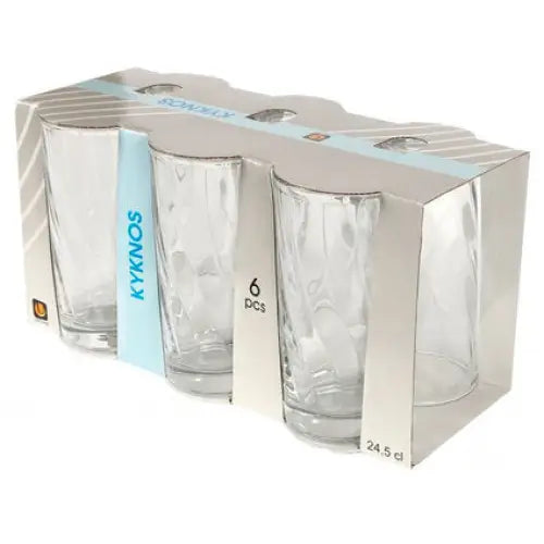 SOFT GLASS 245ML 6PCS YOI TWIST BRIO - Сервизи чаши и чинии<<<Домашни потреби<<<Кухня<<<Praktiker