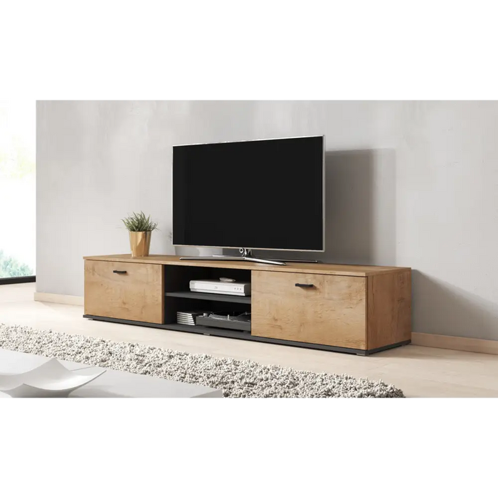 SOHO 4 set (RTV180 cabinet + 2x S1 cabinet + shelves) Oak lefkas - Modern wall unitsMES-NOW<<<Wall UnitsMES<<<ActionPL