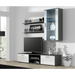 SOHO 5 set (RTV180 cabinet + Wall unit + shelves) Grey/Gloss white - Modern wall unitsMES-NOW<<<Wall UnitsMES<<<ActionPL