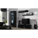 SOHO 7 set (RTV140 cabinet + S1 cabinet + shelves) Black / Black gloss - Modern wall unitsMES-NOW<<<Wall