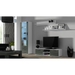 SOHO 7 set (RTV140 cabinet + S1 cabinet + shelves) White / Gloss grey - Modern wall unitsMES-NOW<<<Wall