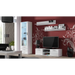 SOHO 7 set (RTV140 cabinet + S1 cabinet + shelves) White / White glossy - Modern wall unitsMES-NOW<<<Wall