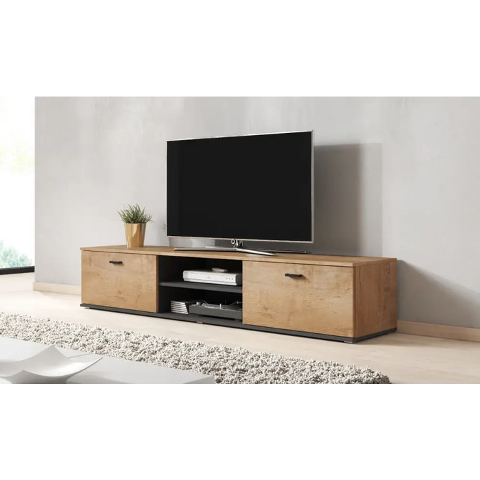 SOHO 8 set (RTV180 cabinet + S6 + shelves) Oak lefkas - Modern wall unitsMES-NOW<<<Wall UnitsMES<<<ActionPL