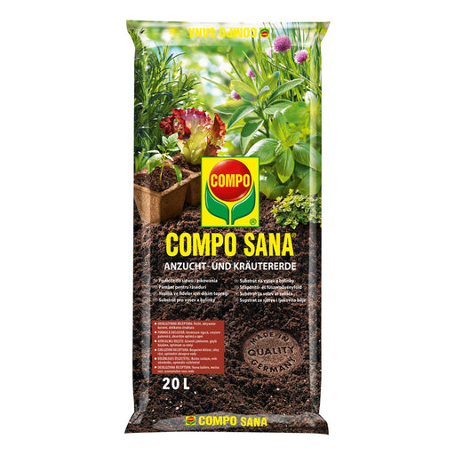 SOIL SUBSTRATE FOR SEEDLINGS AND HERBS 20L COMPO - Почви<<<Торове почви и тревни смески<<<Градина<<<Praktiker