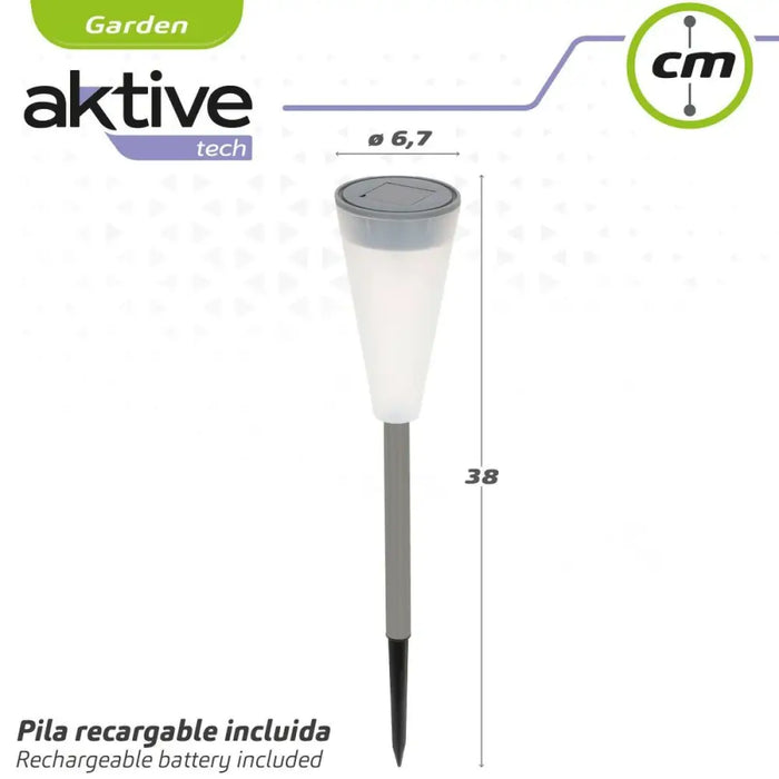 Solar garden lights Aktive Plastic 6,7 x 39 x 6,7 cm (24 Units) - Декорация и Осветление<<<Дом Градина<<<BigBuy&&&LED