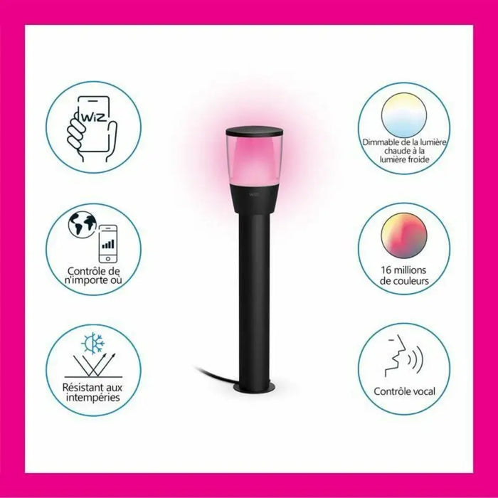 Solar garden lights Wiz Black Metal - Декорация и Осветление<<<Дом Градина<<<BigBuy&&&LED Осветление<<<Декорация и