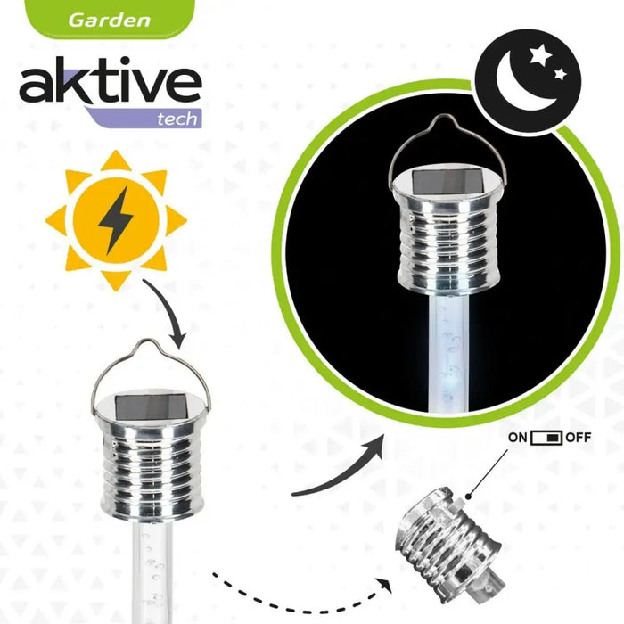 Solar lamp Aktive 3 x 17,5 x 3 cm (24 Units) - Декорация и Осветление<<<Дом Градина<<<BigBuy&&&Соларно