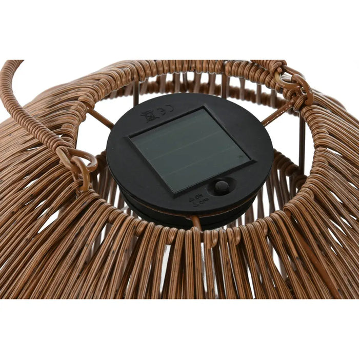 Solar lamp Home ESPRIT White Brown 31 x 31 x 30 cm (2 Units) - Декорация и Осветление<<<Дом Градина<<<BigBuy&&&Соларно