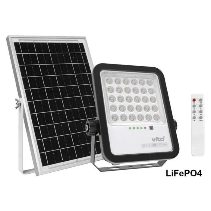 SOLAR LED SPOTLIGHT 6000K 3.2V 8AH WITH 5M CABLE VITO SAHARA - Соларни прожектори<<<Външно