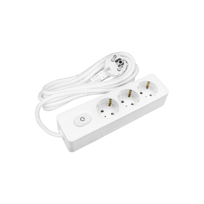SPLITTER 3 SOCKETS AND 5M CABLE WHITE WITH SONEX KEY