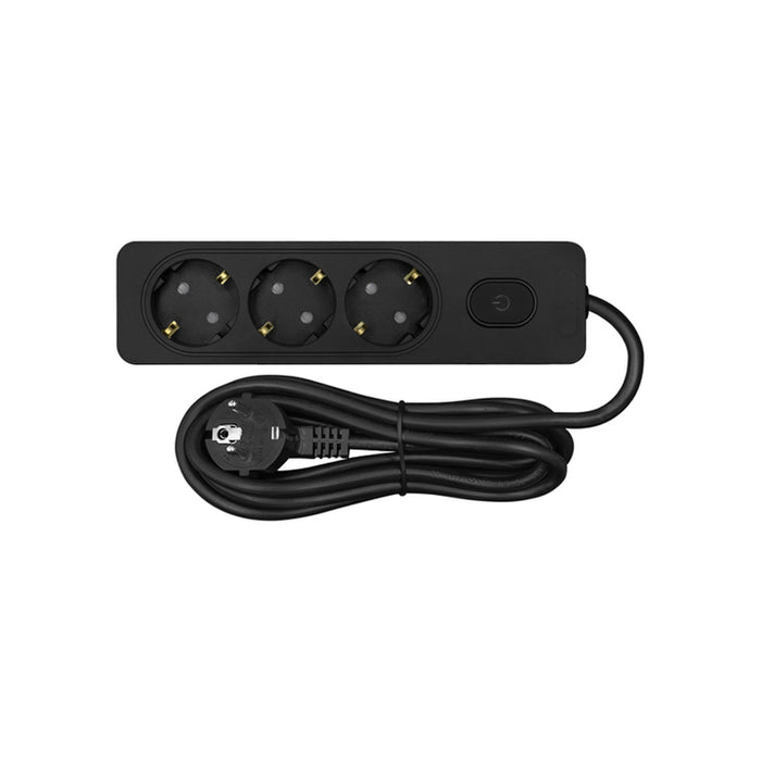 SPLITTER 3 SOCKETS AND 1.5M CABLE BLACK WITH SONEX KEY