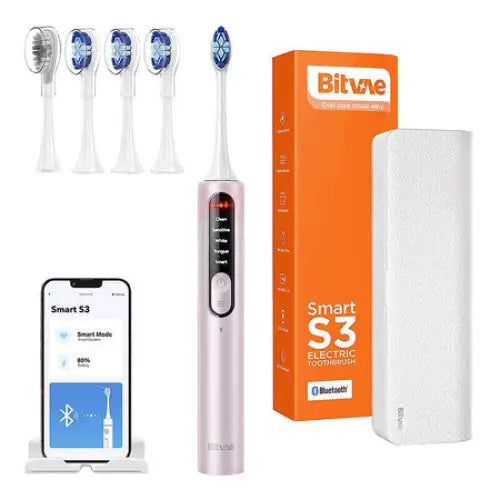 Sonic toothbrush with app tips set and travel etui S3 (pink) - Sonic toothbrushes<<<Sonic toothbrushes<<<Health