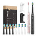 Sonic toothbrushes with tips set and 2 toothbrush holders Bitvae D2 + D2 (pink and black) - Sonic toothbrushes<<<Sonic