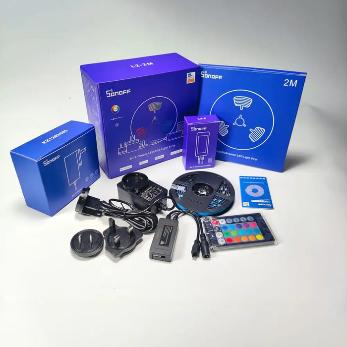 Sonoff L2-2M kit intelligent waterproof LED strip 2m RGB remote control Wi-Fi power supply - Smart home<<<HurtelXML