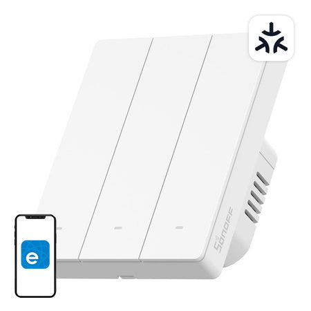 SONOFF M5-3C-80W WiFi Matter smart wall switch (3-channel for frame) - Switches<<<Control devices<<<Smart
