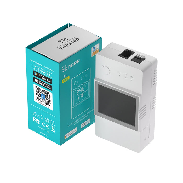 Smart WiFi temperature and humidity monitoring switch Sonoff THR320D TH Elite