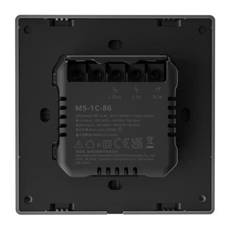 Sonoff M5 1C Smart WiFi Wall Switch, Gray (1-channel)