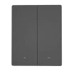 Smart WiFi wall switch SONOFF M5-2C-80 (2-channel, for frame, graphite)