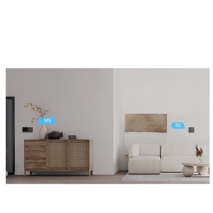 SONOFF M5-3C-80 Smart WiFi Wall Switch (3-channel, flush-mount, graphite)