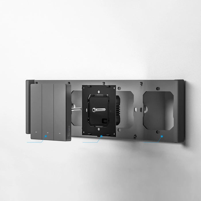 SONOFF M5-3C-80 Smart WiFi Wall Switch (3-channel, flush-mount, graphite)