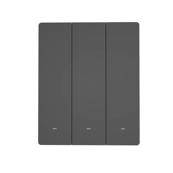 SONOFF M5-3C-80 Smart WiFi Wall Switch (3-channel, flush-mount, graphite)