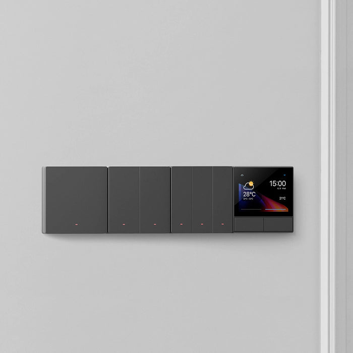 SONOFF M5-3C-80 Smart WiFi Wall Switch (3-channel, flush-mount, graphite)