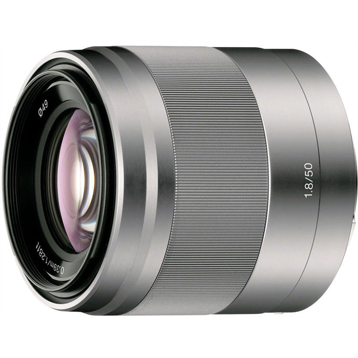 SONY SEL 50MM F1.8 SILVER lens