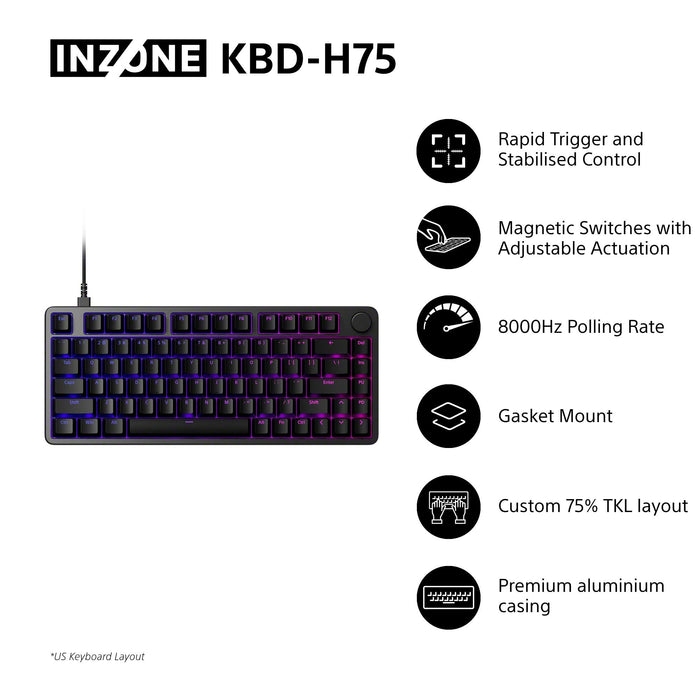 Gaming Keyboard SONY INZONE KBD-H75 Magnetic switch