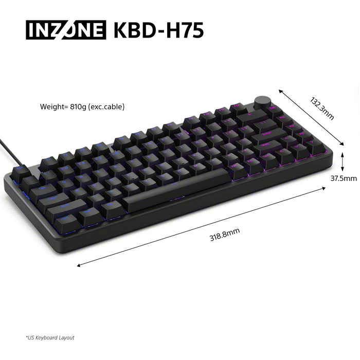 Gaming Keyboard SONY INZONE KBD-H75 Magnetic switch